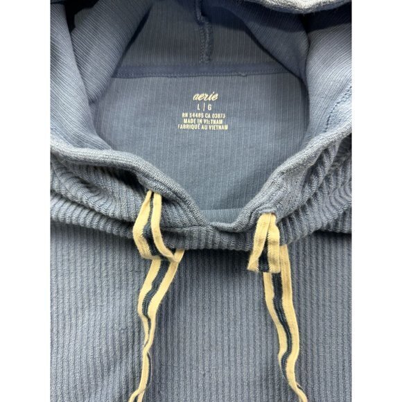 AERIE BLUE HOODIE SWEATER‎ SIZE L | J1 - Picture 5 of 6